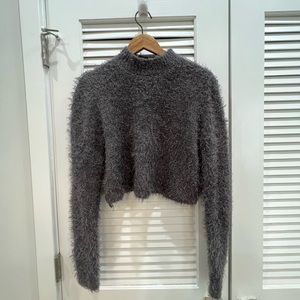 Wild Fable cropped eyelash sweater